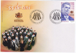 MUSIC MADRIGAL ,COVER  FDC, 2018, ROMANIA - FDC