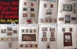 China 1993 Complete Year Collection,including All Full Set Stamps & S/S - Años Completos