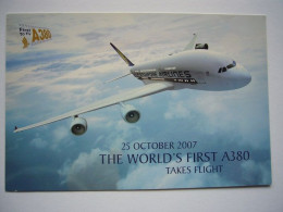 Avion / Airplane / SINGAPORE AIRLINES / Airbus A380 /airline Issue - 1946-....: Ere Moderne