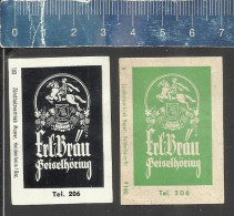ERL-BRAU GEISELHÖRING ( BIÈRE ALE PILS ) -  ALTES DEUTSCHES STREICHHOLZ ETIKETTEN - VINTAGE MATCHBOX LABELS GERMANY - Cajas De Cerillas - Etiquetas