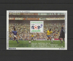 Bolivia 1985 Football Soccer World Cup S/s MNH - 1986 – Messico