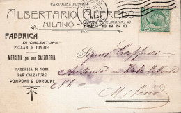 Regno D'Italia (1913) - Ditta Alfredo Albertario - Cartolina Da Milano Per Città - Storia Postale