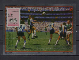 Bolivia 1986 Football Soccer World Cup Tin Foil S/s MNH -scarce- - 1986 – Mexiko