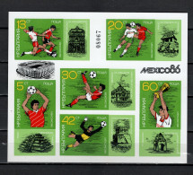 Bulgaria 1986 Football Soccer World Cup, Sheetlet Imperf. MNH - 1986 – Mexico