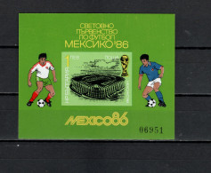 Bulgaria 1986 Football Soccer World Cup, S/s Imperf. MNH - 1986 – Mexique