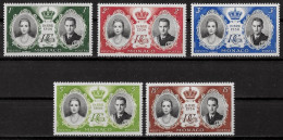 MONACO - MARIAGE PRINCIER - N° 473 A 477 - NEUF** MNH - Unused Stamps