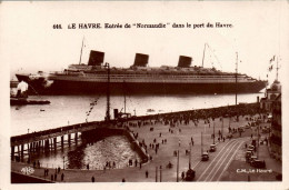 N°1782 W -cpa Le Havre -entrée Du "Normandie" - Paquebote