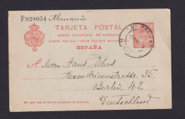 1913 - 10 C. Ganzsache Ab LAS PALMAS Nach Berlin - Covers & Documents