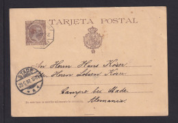 1897 - 10 C. Braun Ganzsache Mit Bahnpoststempel Nach Stade - Briefe U. Dokumente