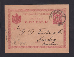 1896 - 10 B. Ganzsache Ab MAGURELE Nach Nürnberg - Storia Postale