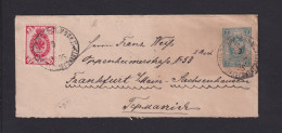 1895 - 7 K. Ganzsache Mit Zufrankatur Ab Podolek Bei Moskau Nach Frankfurt - Lettres & Documents
