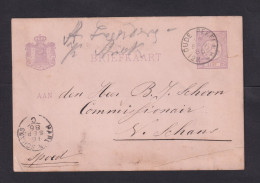 1886 - 2 1/2 C. Ganzsache Ab OUDE PEKELA Nach Schans - Storia Postale