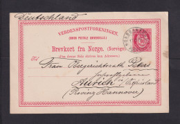 1888 - 10 Ö. Ganzsache Ab NORDBANNERNES Nach Aurich - Lettres & Documents