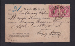 1886 - 2x 5 Kr. Auf RÜCKSCHEIN Ab WITKOWITZ  - Briefe U. Dokumente