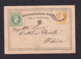 1870 - 2 Kr. Ganzsache Mit 3 Kr. Zufrankiert Aus Tirol Nach Udine - Lettres & Documents