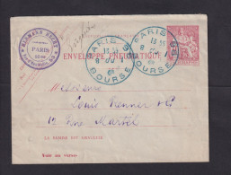 1904 - 30 C. Rohrpost-Ganzsache Gebraucht In Paris - Briefe U. Dokumente