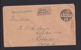 1923 - Lokalausgabe Rostock Auf Drucksachenbrief Ab Rostock Nach Rotterdam - Mit Ankuftsstempel - Brieven En Documenten