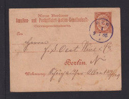BERLIN - 2 Pf. Ganzsache Gebraucht Mit Violettem Stempel "B.2.G." - Private & Local Mails