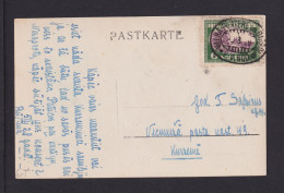 1928 - 6 S. Auf Karte Mit Bahnpost-Stempel  - Lettland