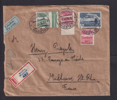1931 - Einschreib-Flugpostbrief Ab Wagstadt Nach Frankreich - Cartas & Documentos