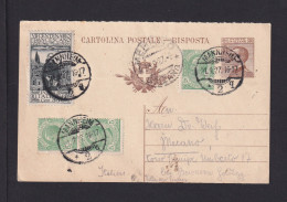 1927 - 30 C. ANTWORT-Ganzsache Mit Zufrankatur Ab MANNHEIM Nach Meran - Entero Postal