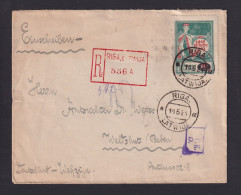 1924 - Überdruckmarke Auf Einschreibbrief Ab Riga Nach Waldshut  - Lettonia