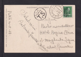 1939 - 5 Q. Überdruck Auf Karte Mit Feldpoststempel Nach Italien - Albanië