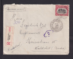 1920 - 50 C. Auf Einschreibbrief Ab Brüssel Nach Waldshut - Briefe U. Dokumente