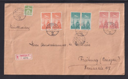 1938 - Flugpostmarken Auf Einschreibbrief Ab Kopenhagen Nach Freiburg - Covers & Documents