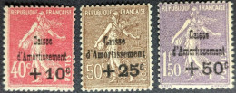 266 à 268** Caisse D'Amortissement 4eme Série COTE 420€ - 1927-31 Sinking Fund