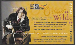 Ireland Mnh ** Nsc 2000 Oscar Wilde Sheet The Stamp Show Overprint - Hojas Y Bloques