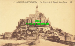 R606753 1. Le Mont Saint Michel. Vue Generale De La Digue A Maree Haute. LL. Lev - Wereld