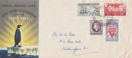 Ross Dependency Trans Antarctic Expedition Scott Base 1956-1958 Souvenir Cover Ca Scott Base  11 JA 1957 (RO177) - Storia Postale