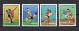 Comoro Islands - Comores 1986 Football Soccer World Cup Set Of 4 MNH - 1986 – México