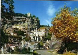 Rocamadour Ou Roc Amadour Vue Générale Prise De La Route De Cahors , Timbrée En 1974 (détails Très Intéressants Au Dos - Cazals