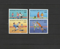 Congo 1986 Football Soccer World Cup Set Of 4 Imperf. MNH -scarce- - 1986 – Mexique