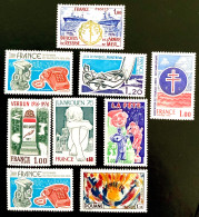 1976 FRANCE LOT 9 TIMBRES DIVERS - NEUF** - Nuevos