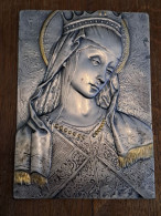 Icône Représentant La Sainte Vierge Marie. Argent Laminée. - Religious Art