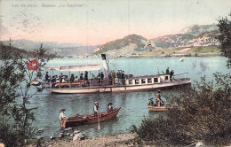 SUISSE CANTON DE VAUD LE LAC DE JOUX LE BATEAU LE CAPRICE 1910 - Autres & Non Classés