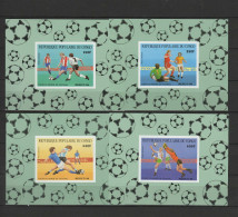 Congo 1986 Football Soccer World Cup Set Of 4 S/s Imperf. MNH -scarce- - 1986 – México