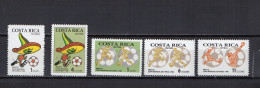 Costa Rica 1986 Football Soccer World Cup Set Of 5 MNH - 1986 – México