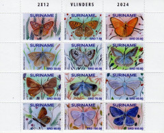 Surinam / Suriname - Postfris / MNH - Sheet Butterflies 2024 - Surinam