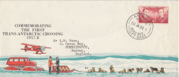 Ross Dependency Commemorating  1st Trans-Antarctic Crossing  2 Signatures  Ca Scott Base 20 JA 1958 (RO179) - Covers & Documents