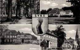 CPA Syke In Niedersachsen, Friedeholz, Jugendherberge, Kreishaus, Mühlendamm, Blason - Otros & Sin Clasificación