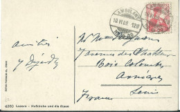 SUISSE CARTE 10c  AMBULANT N° 20 POUR ATHIS-MONS ( SEINE ET MARNE ) DE 1909 LETTRE COVER - Brieven En Documenten