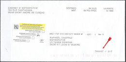 NPAI étiquette REFEX Et Marque De La Machine TABOU " TM0007 / 317 " 24 St Léon S/Vézère 24.10.22 - Sonstige & Ohne Zuordnung