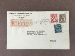 Enveloppe Timbrée / Recommandée / Texas Compagny / Texaco / Saigon / 1939 - 1900 – 1949