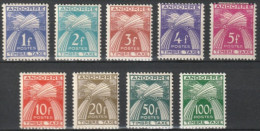 ANDORRE FRANCAIS - TAXE 33/41 INCOMPLETE MANQUE 10C NEUF* AVEC CHARNIERE COTE 119 EUR - Unused Stamps