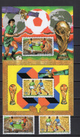 Djibouti 1986 Football Soccer World Cup, Space Set Of 2 + 2 S/s MNH - 1986 – México