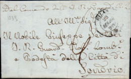 B50 - LETTERA PREFILATELICA DA MILANO A SONDRIO 1839 - 1. ...-1850 Prephilately